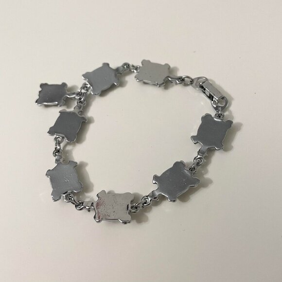 Multi Coloured Turtle Shell Bracelet 7 Inch Long - Picture 4 of 16